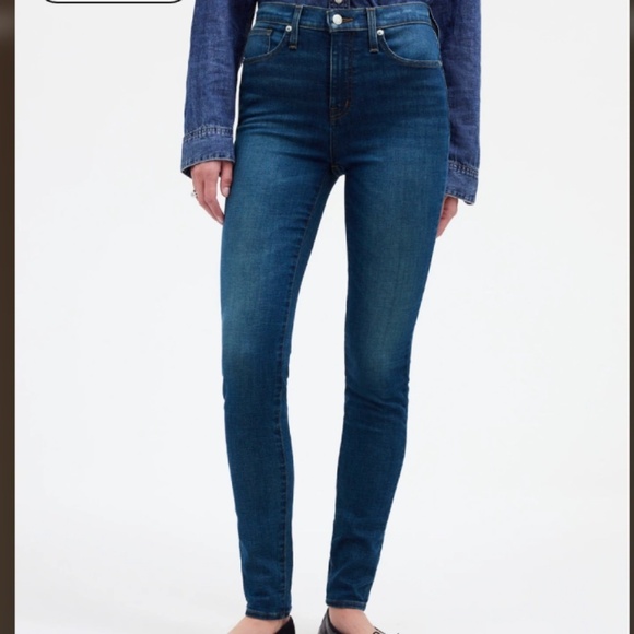 Madewell 10 Inch High Rise Skinny Jeans Raw Hem Size 29 - Picture 1 of 10